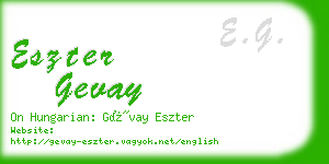 eszter gevay business card